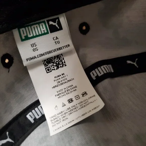 Puma Bucket Hat Y2K Unisex Black Grey Space Dye Nylon OS - Picture 8 of 9